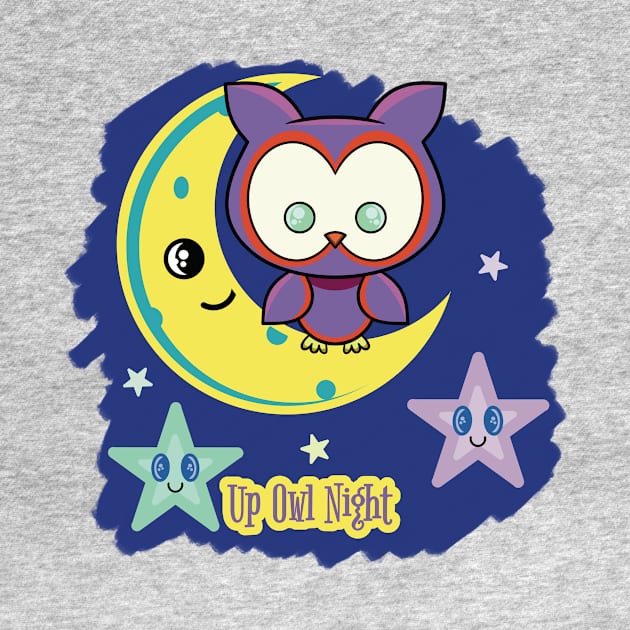 Up Owl Night - Night Owl by RD Doodles